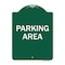 Signmission Designer Series Sign-Parking Area, Green & White Aluminum Sign, 18" x 24", GW-1824-23462 A-DES-GW-1824-23462 - alternate 1